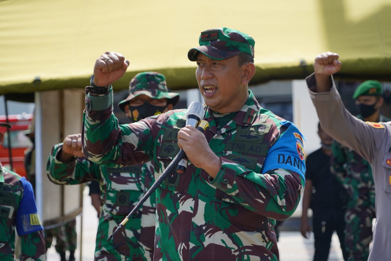 Danrem 162/WB Buka Latihan Posko II Penanganan Bencana Alam Kodim 1628/Sumbawa Barat