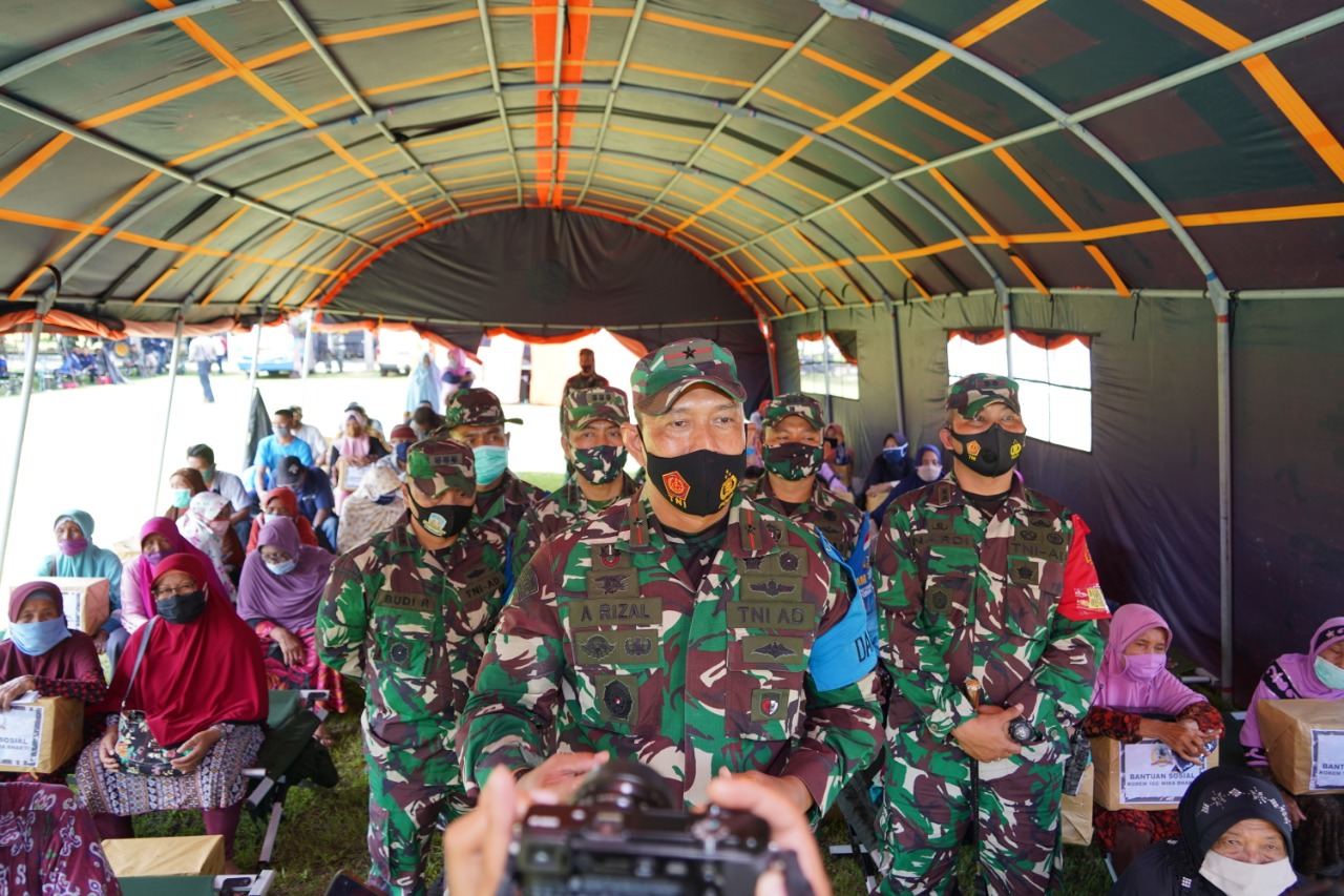 Danrem 162/WB Pantau Jalannya Latihan Gladi Posko II Penanggulangan Benca Alam, Di Kodim 1628 /Sumbawa Barat.