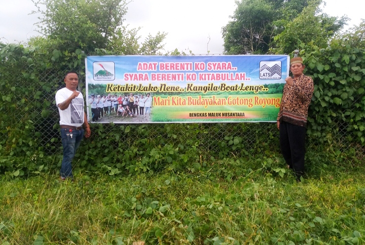 Ormas BMN Bersama Dua Desa Lingkar Tambang Kembali Lakukan Gotong Royong