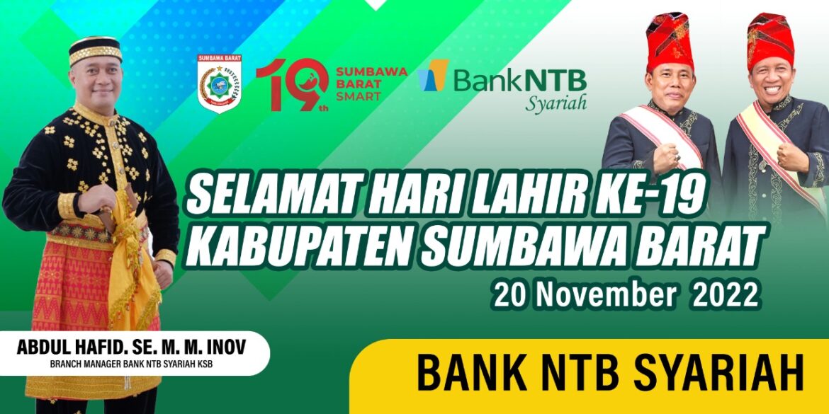 Ucapan Selamat Harlah KSB Ke-19 Dari Bank NTB