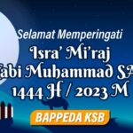 Ucapan Selamat Memperingati Isra' Mi'raj Nabi Muhammad SAW Dari BAPPEDA KSB