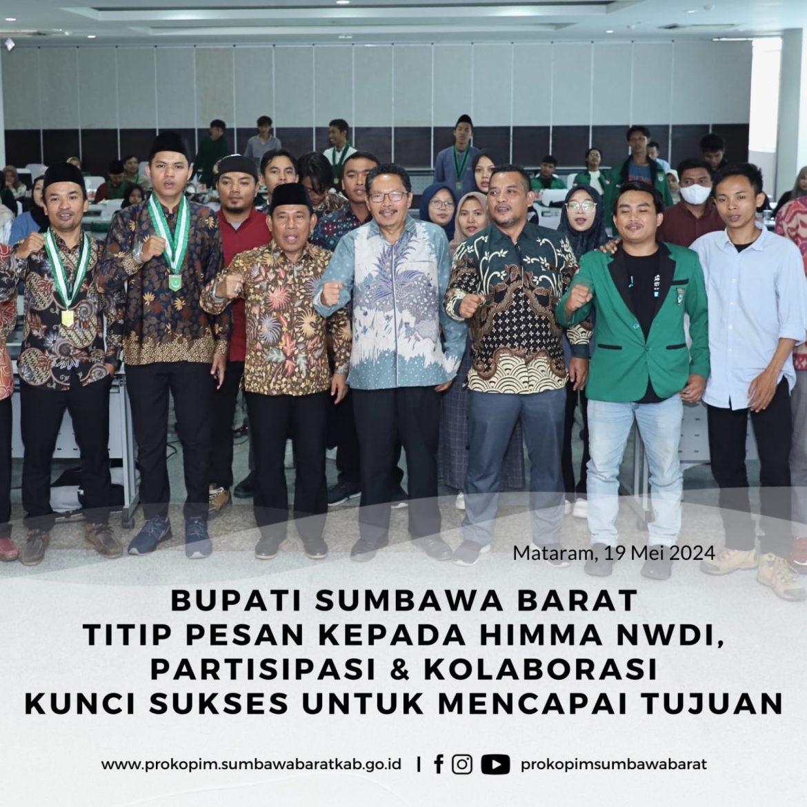 Bupati Sumbawa Barat Titip Pesan Kepada Himma NWDI, Partisipasi dan Kolaborasi Kunci Sukses Untuk Mencapai Tujuan