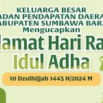 Ucapan Selamat Hari Raya Idul Adha 1445 H/2024 M Dari BAPENDA Kabupaten Sumbawa Barat