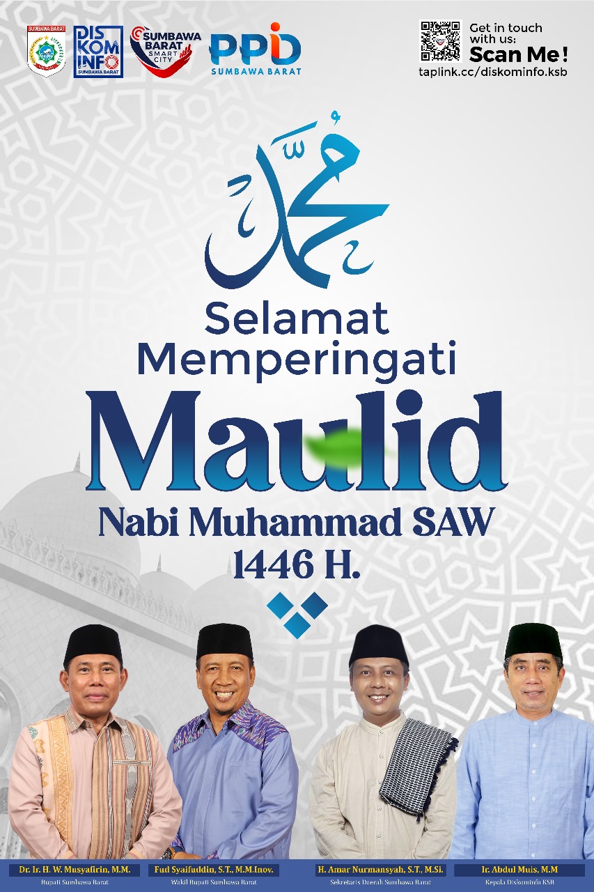 Ucapan Selamat Maulid Nabi Muhammad SAW 1446 H Dari Pemda Kabupaten Sumbawa Barat