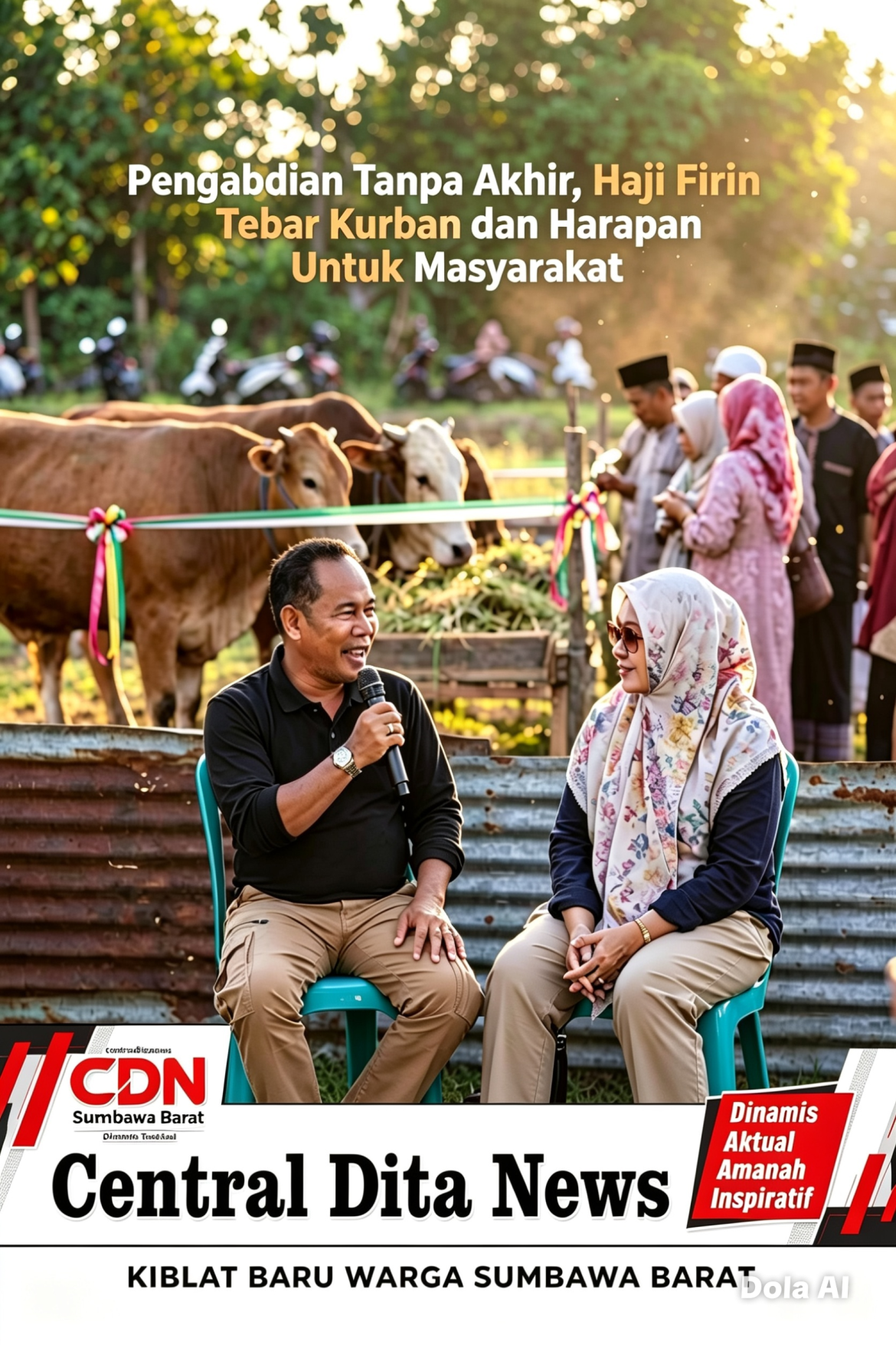 Pengabdian Tanpa Akhir, Haji Firin Tebar Kurban dan Harapan Untuk Masyarakat