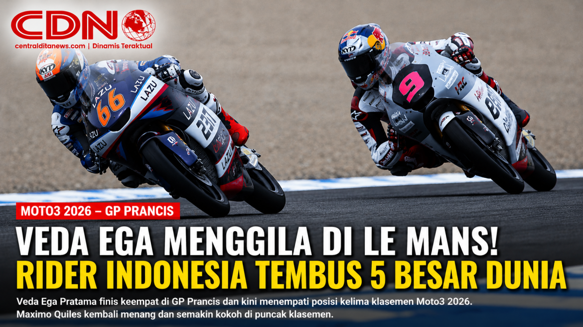 Veda Ega Menggila di Le Mans! Rider Indonesia Tembus 5 Besar Dunia Moto3 2026