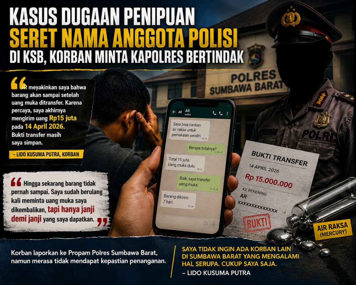 Kasus Dugaan Penipuan Seret Nama Anggota Polisi di KSB, Korban Minta Kapolres Bertindak