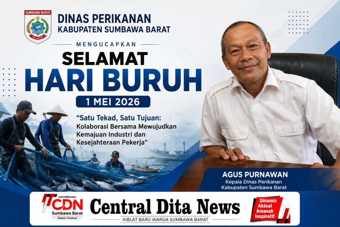 Ucapan Selamat Hari Buruh dari Dinas Perikanan Kabupaten Sumbawa Barat