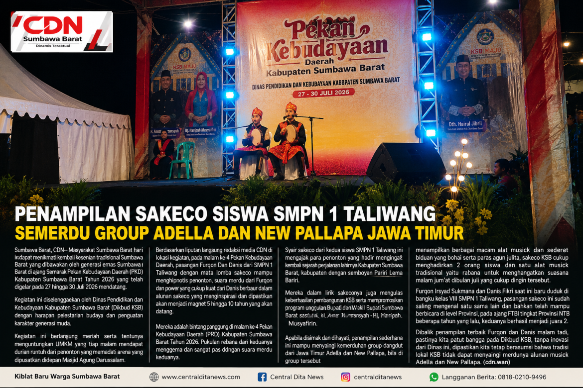 Penampilan Sakeco Siswa SMPN 1 Taliwang Semerdu Group Adella dan New Pallapa Jawa Timur