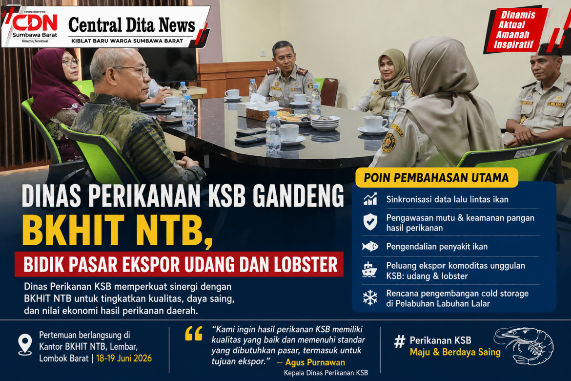 Dinas Perikanan KSB Gandeng BKHIT NTB, Bidik Pasar Ekspor Udang dan Lobster