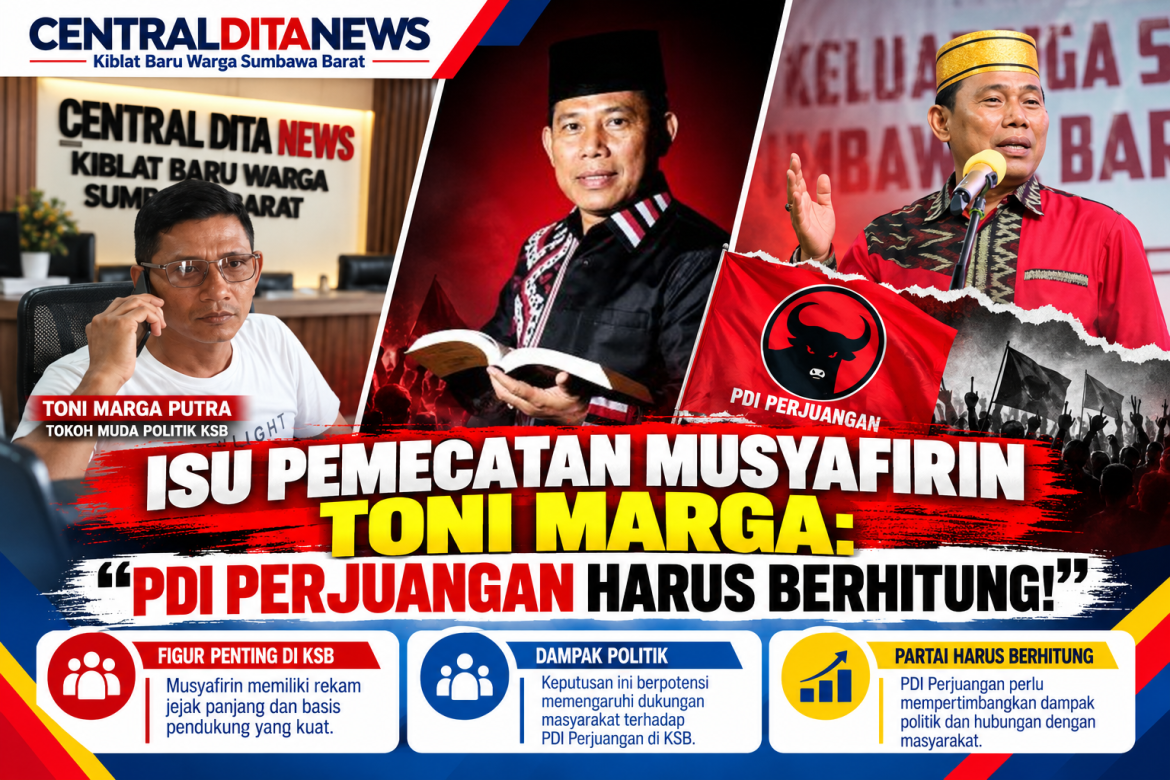 Isu Pemecatan Musyafirin, TONI MARGA : “PDI PERJUANGAN HARUS BERHITUNG!”