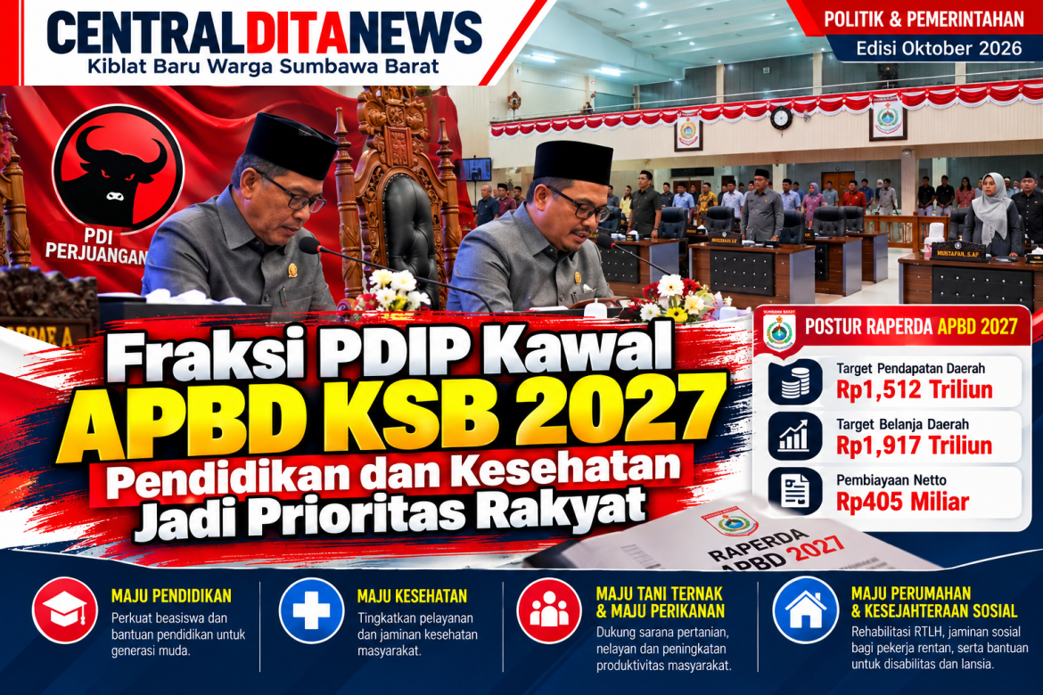 Fraksi PDIP Kawal APBD KSB 2027, Pendidikan dan Kesehatan Jadi Prioritas Rakyat