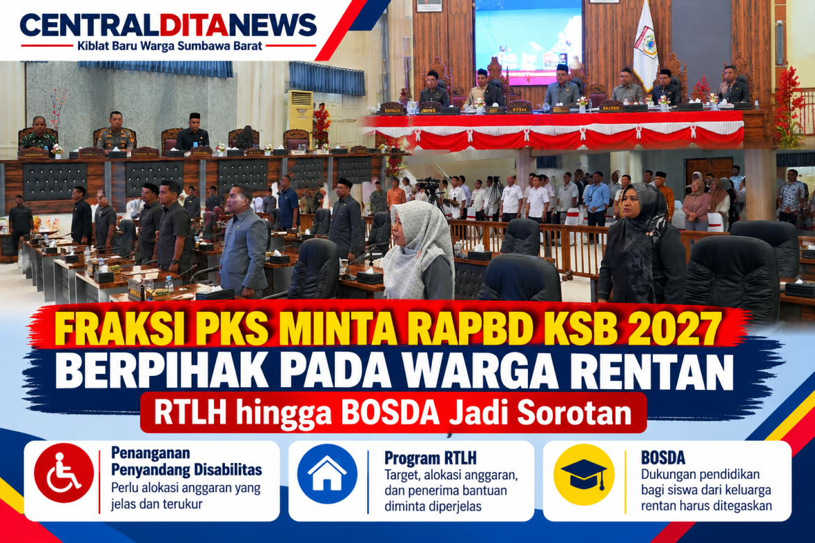 Fraksi PKS Minta RAPBD KSB 2027 Berpihak pada Warga Rentan, RTLH hingga BOSDA Jadi Sorotan